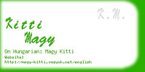 kitti magy business card